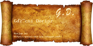 Gácsi Dorisz névjegykártya